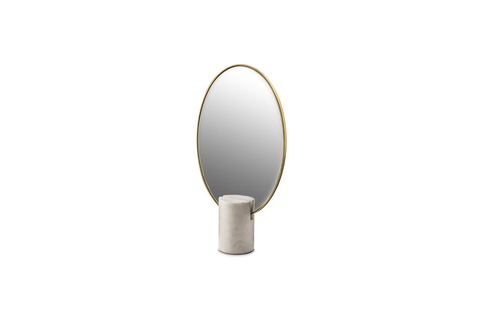 Espejo de mármol blanco Oval Pols Potten