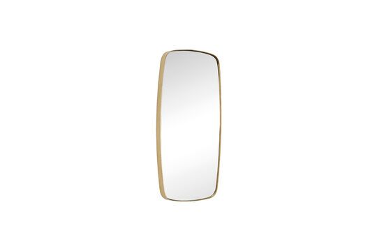Espejo rectangular retro de metal marrón