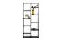 Miniatura Estantería de metal negro June Clipped