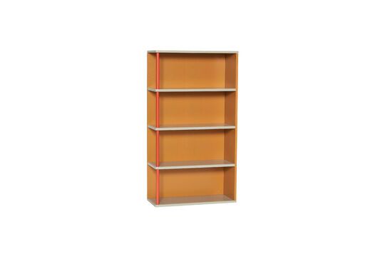 Estantería de pared de madera de fresno naranja Apollo