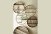 Miniatura Estantería de pared redonda en bambú marrón Seol 3