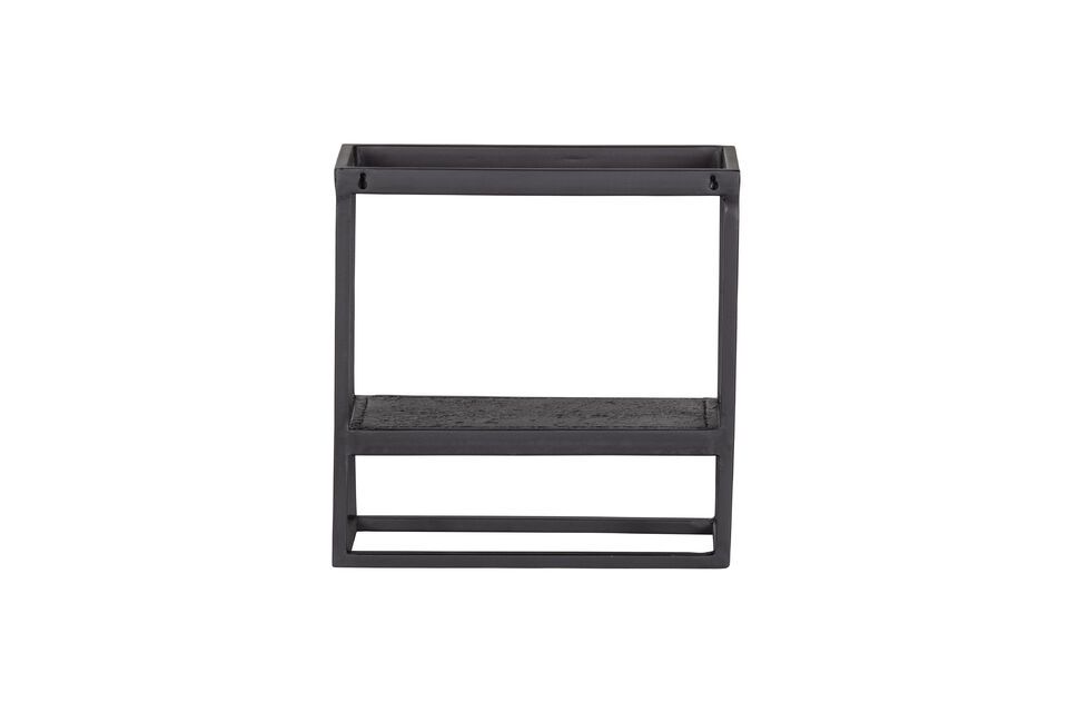 Estantería metálica cuadrada Febe en negro Woood - 40cm