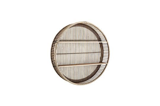 Estantería redonda de pared en bambú beige Seol