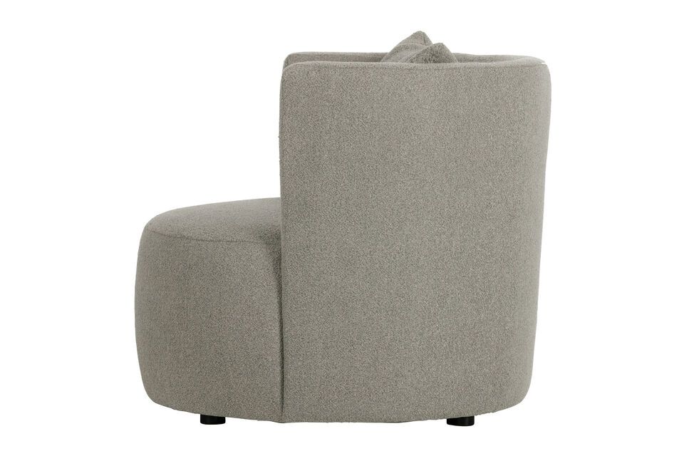 Con su diseño sólido pero cómodo, este sillón gris es perfecto para relajarse con estilo