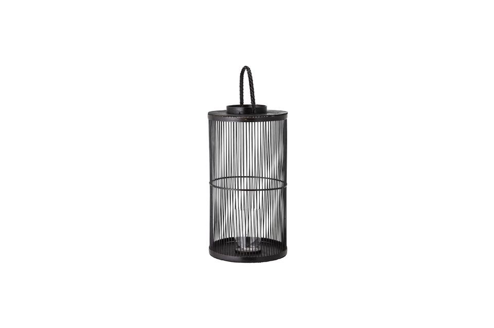 Farol con cristal negro Effie Bloomingville