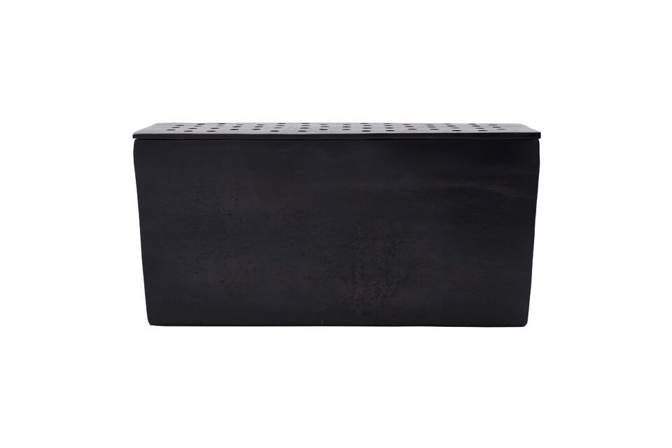 Florero Flow de aluminio y latón negro House Doctor