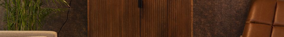 Descriptivo Materiales  Gabinete de madera marrón Saroo