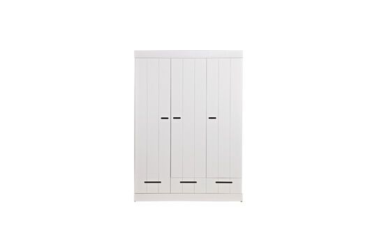 Gran armario de madera Connect blanco Clipped