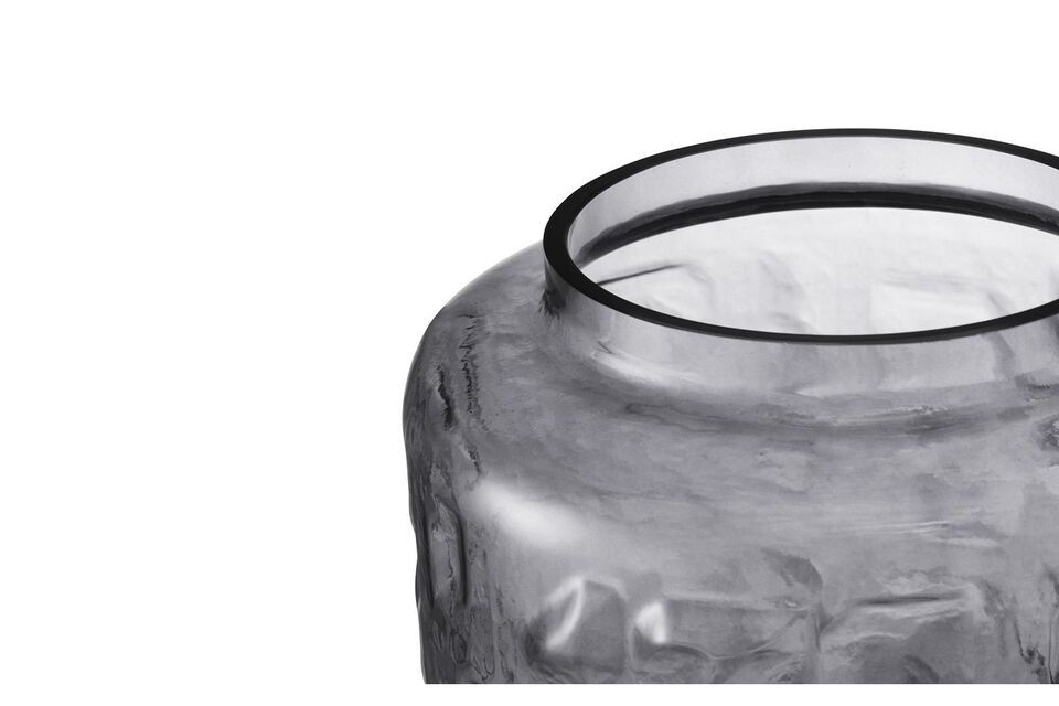 Gran jarrón de cristal gris Tómbola - 5