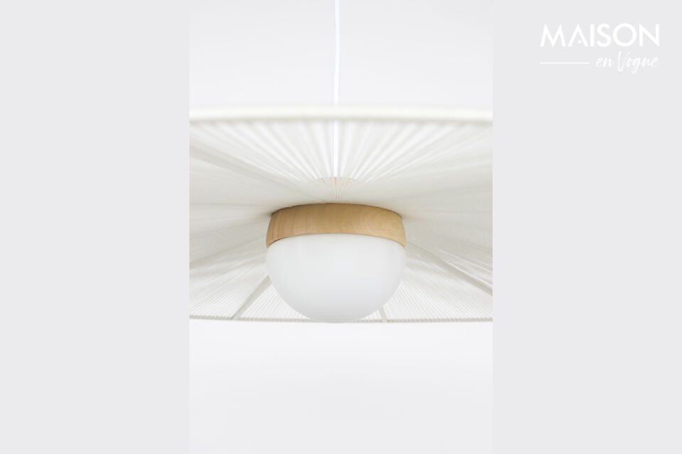 Gran lámpara colgante de hierro beige Belle Pendant - 7