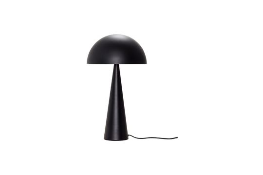 Gran lámpara de mesa de hierro negro Mush Clipped