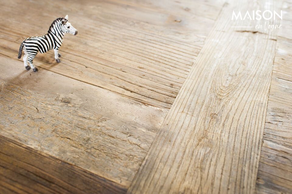 Descubra la elegancia minimalista de nuestra mesa de comedor de madera de olmo