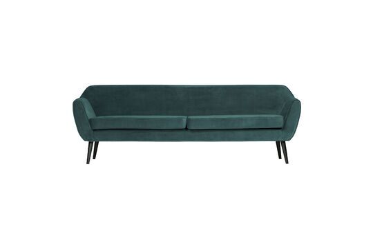 Gran sofá de terciopelo azul Rocco Clipped