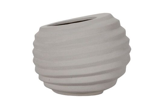 Happ jardinera de arcilla blanca