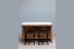 Miniatura Isla de cocina de madera oscura Blanco 5
