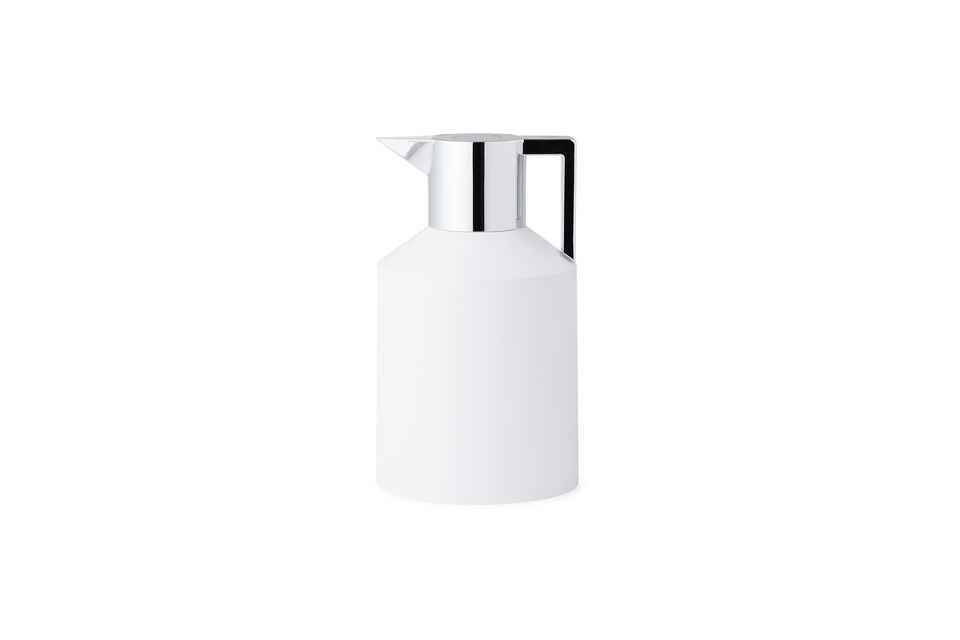 Jarra isotérmica Geo 1,5L blanca y plateada Normann Copenhagen