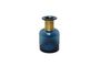 Miniatura Jarrón azul de farmacia con cuello dorado Clipped