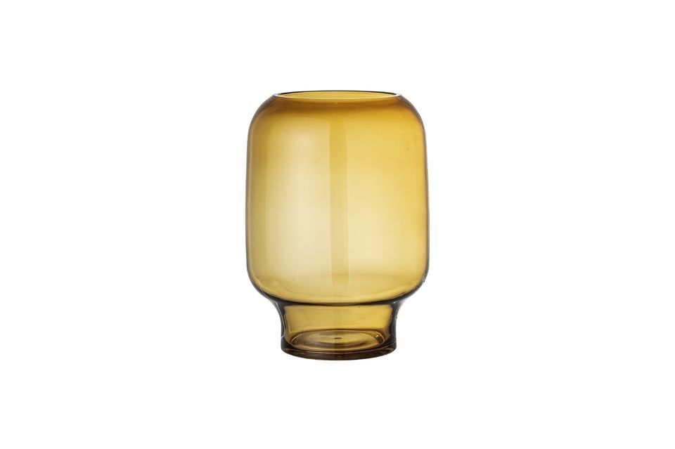 Jarrón de cristal amarillo Adine Bloomingville