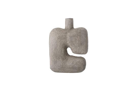 Jarrón de papel maché gris Banael Clipped
