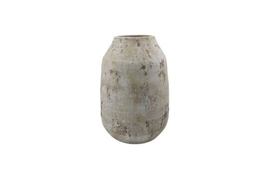 Jarrón de terracota beige Hafe