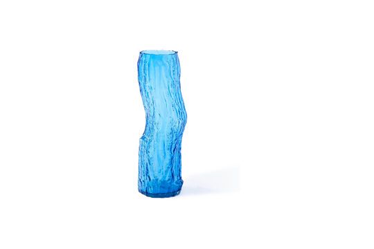 Jarrón pequeño de cristal azul  Tree Log