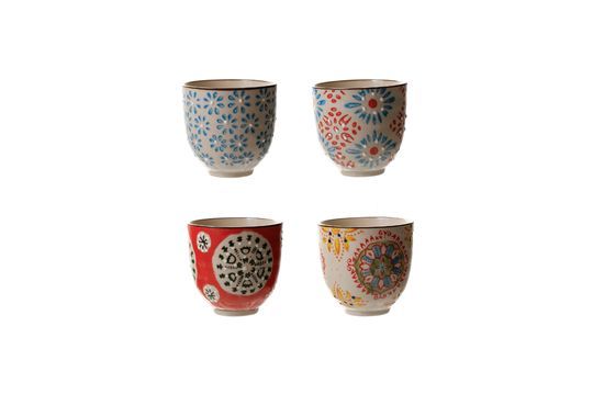 Juego de 4 tazas de expreso bohemio Clipped