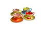 Miniatura Juego de 4 tazas de porcelana multicolor Grandma Clipped