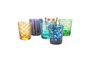 Miniatura Juego de 6 vasos multicolores con diseño redondo Cuttings Clipped