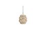 Miniatura Lámpara colgante de bambú beige Bulle Clipped