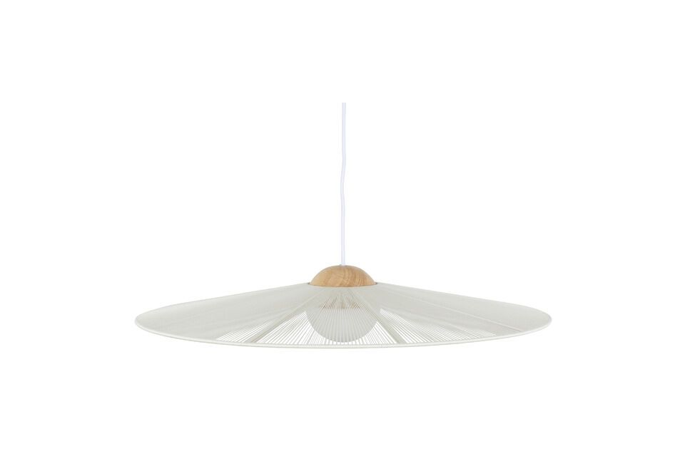 La lámpara colgante de hierro beige Belle Pendant invita a explorar las formas y la luz