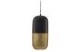 Miniatura Lámpara colgante grande de metal negro y dorado Tirsa Clipped