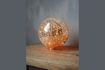 Miniatura Lámpara de mesa de 20 cm de bola de vidrio mercurizado agrietado y guirnalda 1
