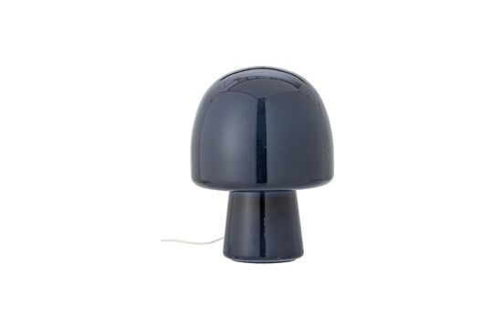 Lámpara de mesa de cristal azul Paddy