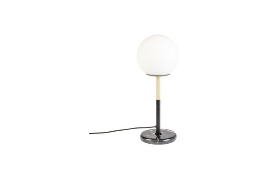 Lámpara de mesa en vidrio negro Orion