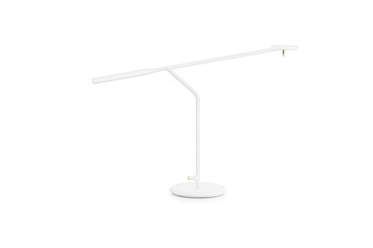 Lámpara de mesa Flow de metal lacado en blanco Clipped