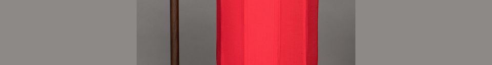 Descriptivo Materiales  Lámpara de mesa Suoni rojo