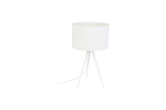 Lámpara de mesa trípode blanca Clipped