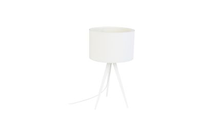 Lámpara de mesa trípode blanca