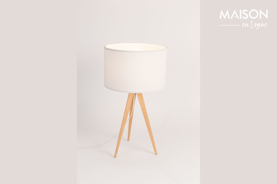 después del colegio es suficiente caballo de Troya Lámpara de mesa Trípode madera blanca Zuiver - 51cm después del colegio es suficiente caballo de Troya Lámpara de mesa Trípode madera blanca Zuiver - 51cm