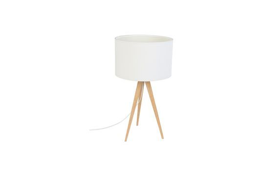 Lámpara de mesa Trípode madera blanca Clipped