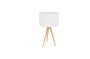 Miniatura Lámpara de mesa Trípode madera blanca Clipped