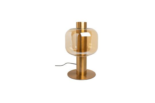 Lámpara de mesa Tuba de metal dorado