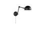 Miniatura Lámpara de pared Maarten negra Clipped