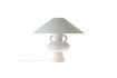 Miniatura Lámpara de pie de gres Curgyen blanco 2