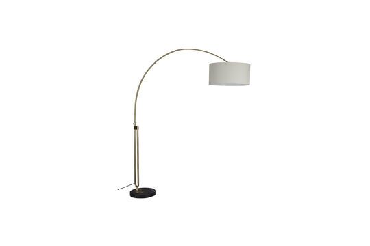 Lámpara de pie de hierro beige Archie Clipped