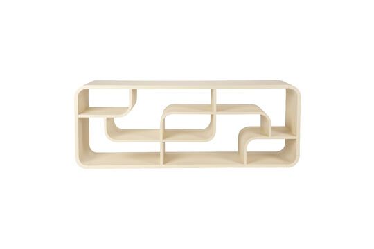 Librería de madera maciza de roble beige Seven Clipped