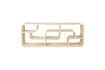 Miniatura Librería de madera maciza de roble beige Seven 1