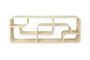 Miniatura Librería de madera maciza de roble beige Seven Clipped