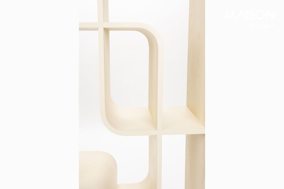 Librería de madera maciza de roble beige Seven - 6