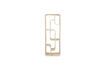 Miniatura Librería de madera maciza de roble beige Seven 7